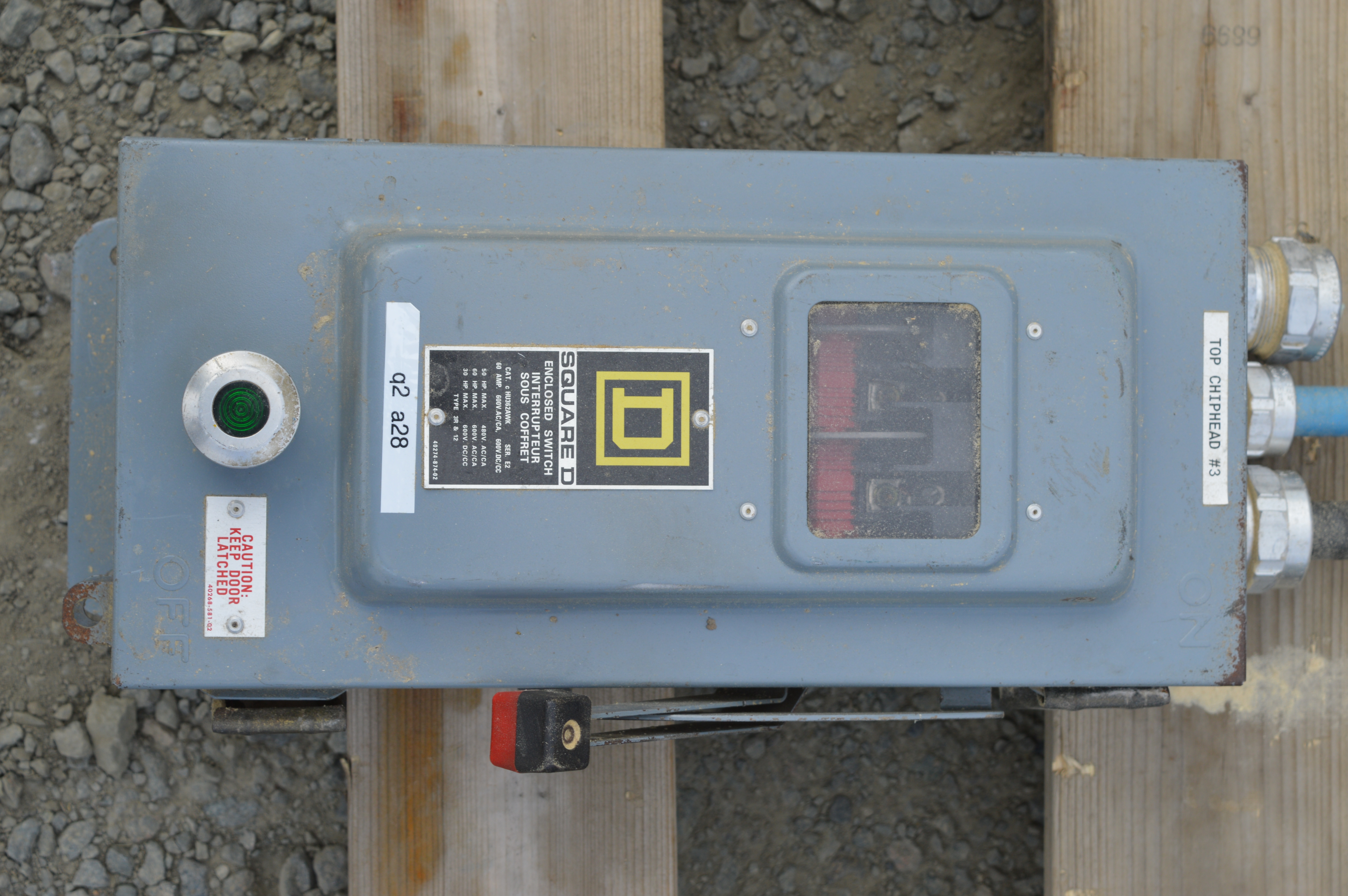 Desconectador No Fusible Square D de 60 amp