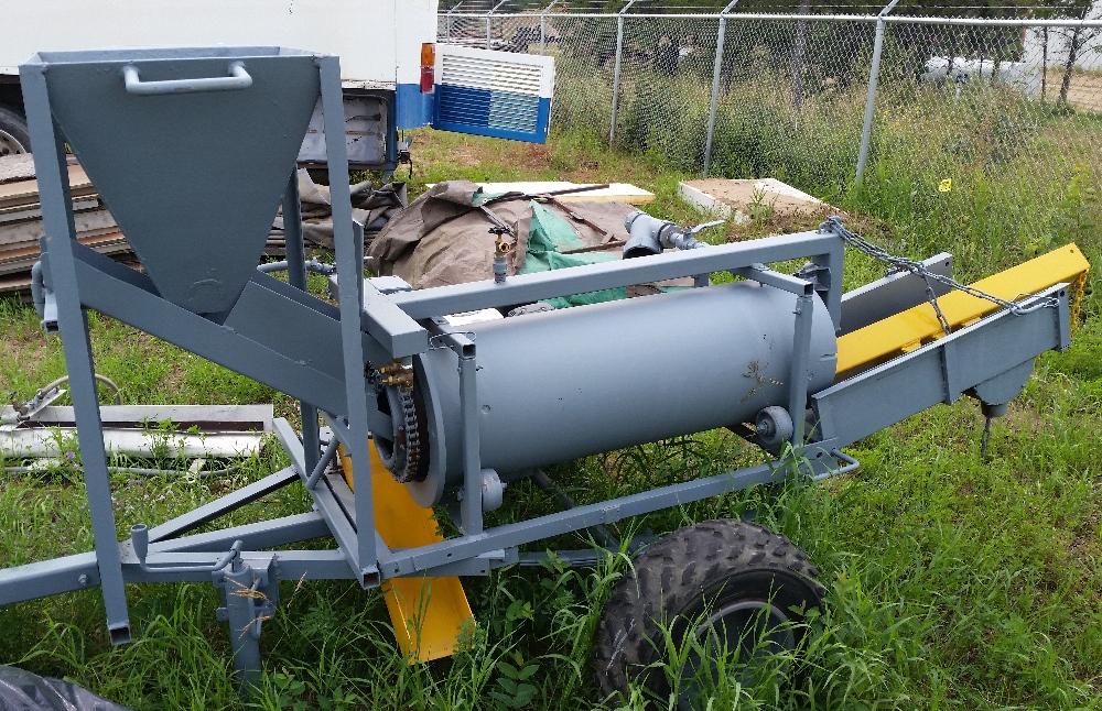 Trailer Mounted Reverse Helix Test Trommel