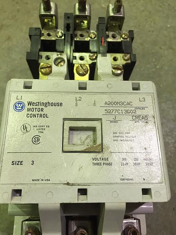 Westinghouse Size 3 Electric Starter