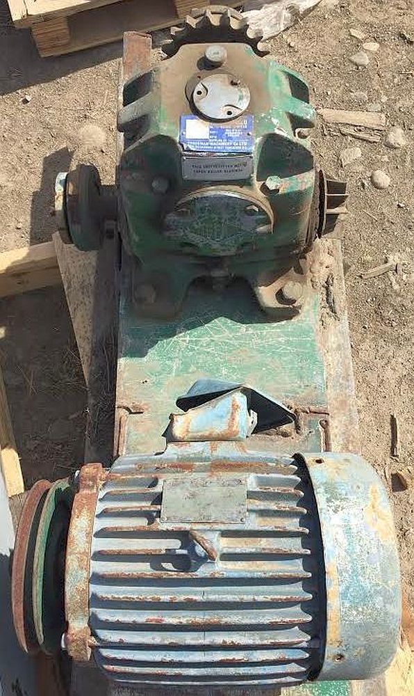 TECO 5 hp Electric Motor and Speed Reducer Package