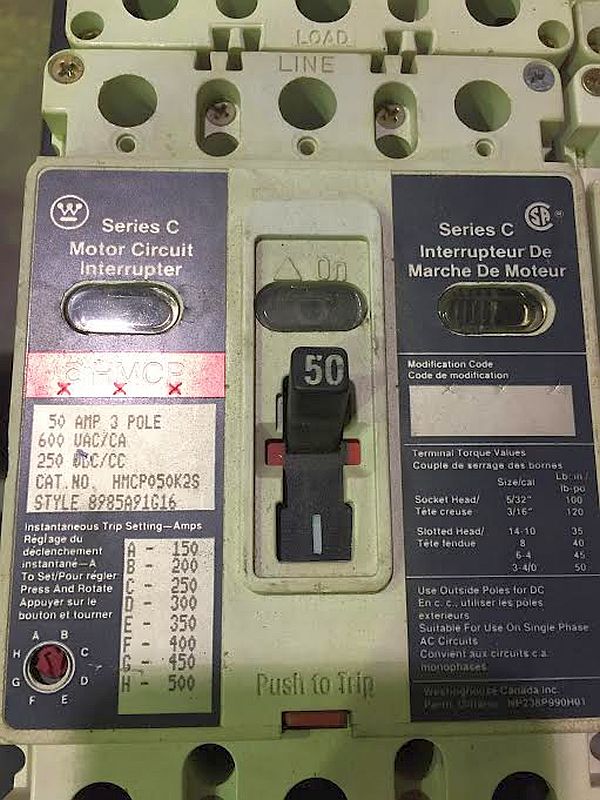 Disjoncteur Westinghouse 100A