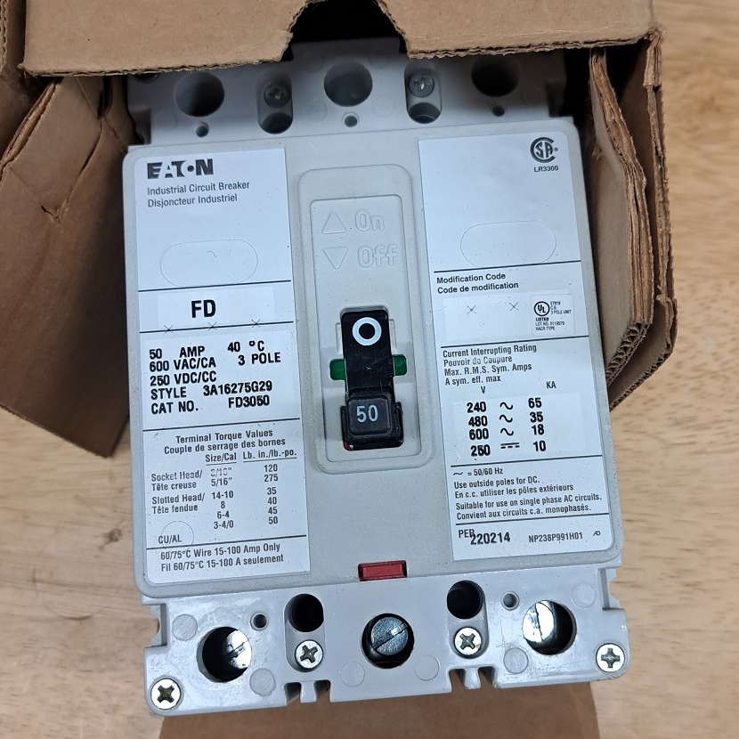 Interruptor Eaton FD de 3 Polos de 50 Amp