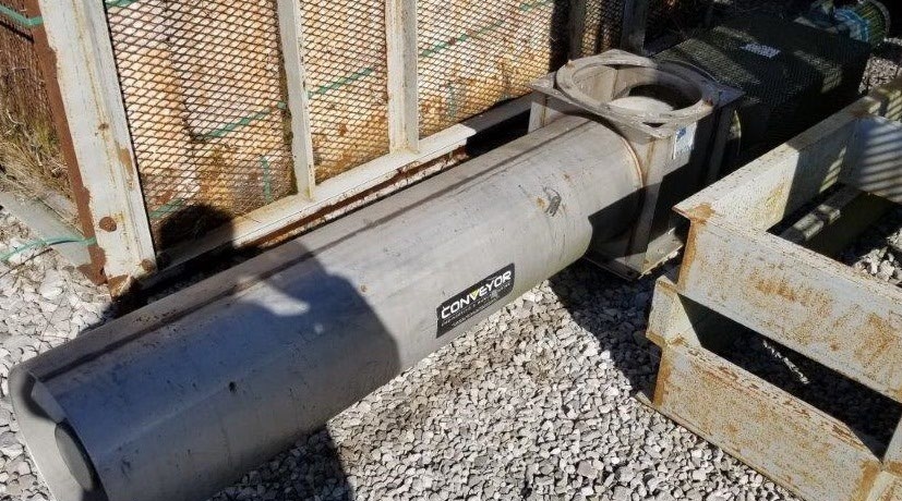 12in Dia. x 8ft Long Stainless Steel Screw Conveyor