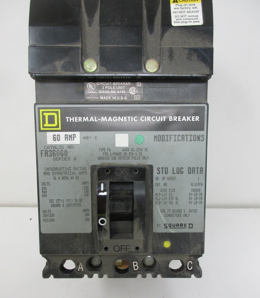 Square D I Line 60 Amp FA Breaker