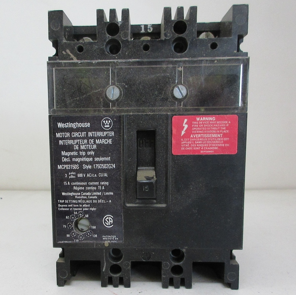 15A Westinghouse MCP03150S Breaker
