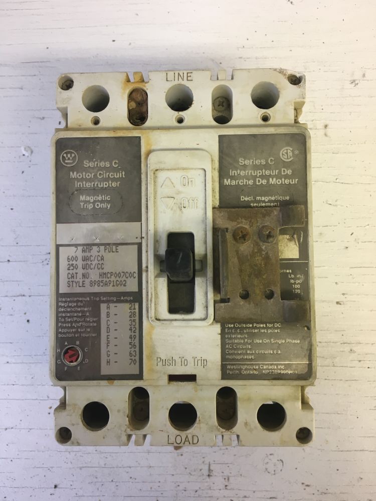 Westinghouse Series C 7 Amp Breaker