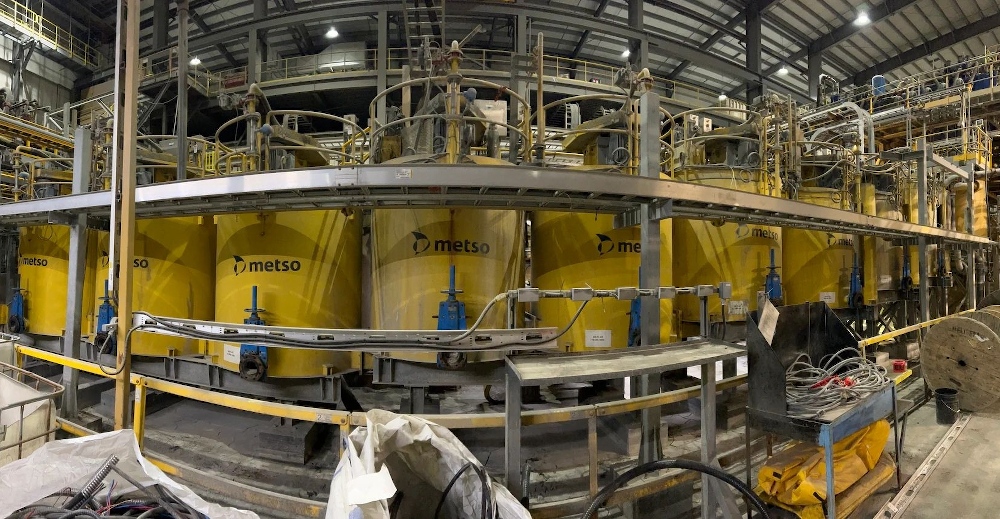 Metso RCS-5 9-Cell Cleaner-Rougher Flotation Circuit