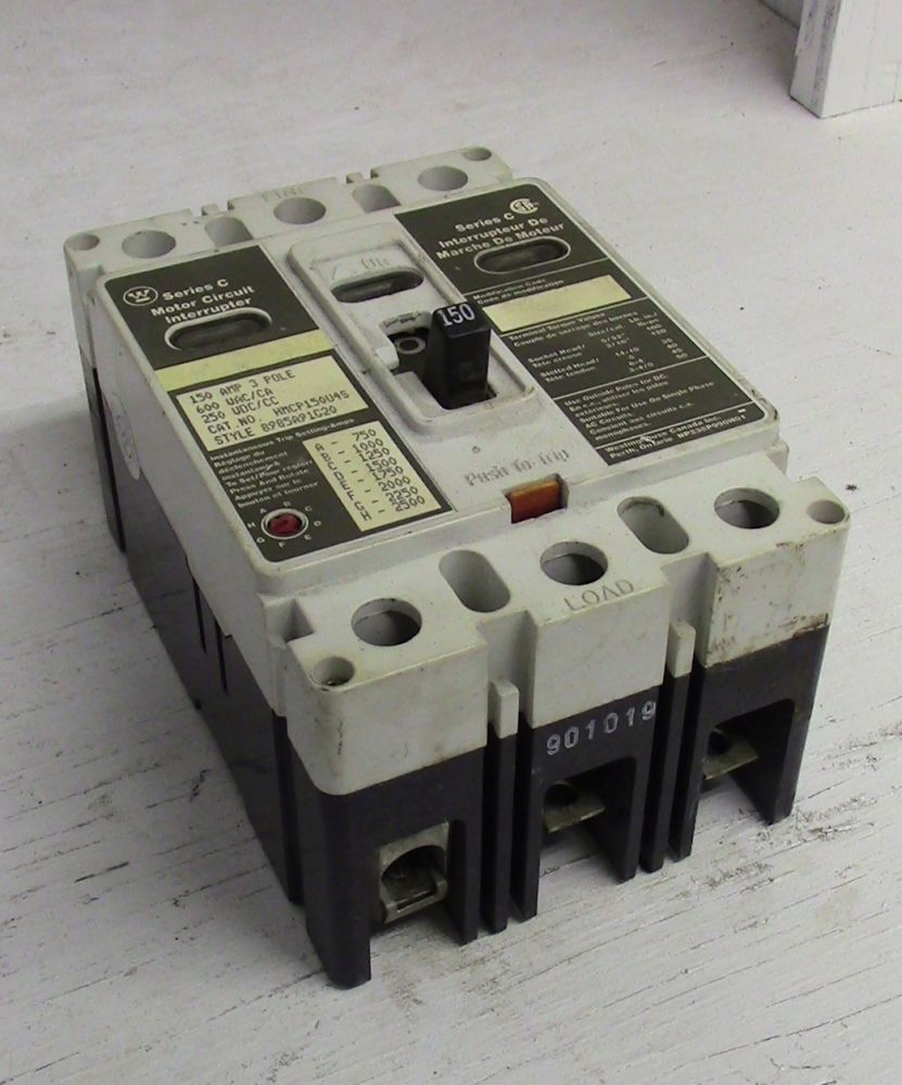Westinghouse 3 Pole 150 Amp HMCP Breaker