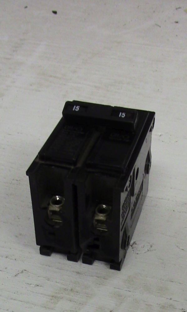 Cutler Hammer 2 Pole 15 Amp Push-in Breaker