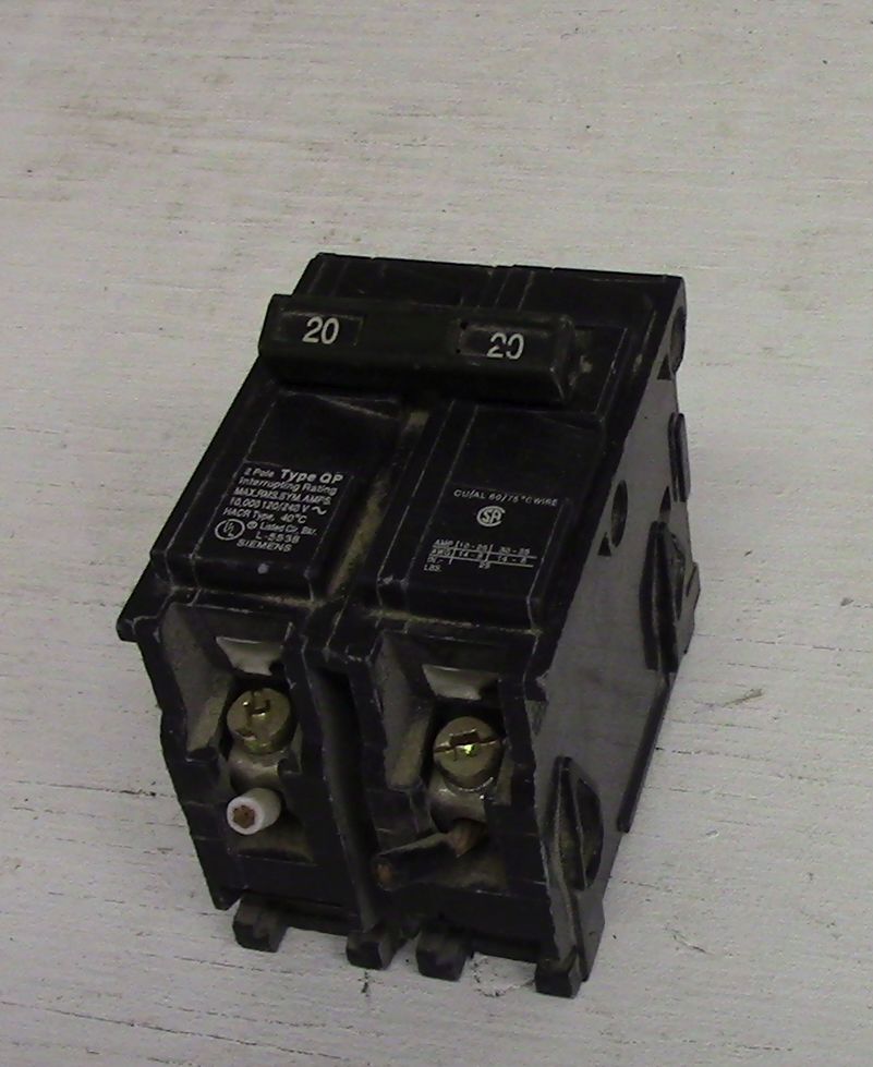 Siemens 2 Pole 20 Amp Push-in Breaker
