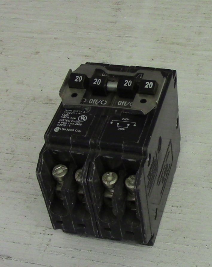 Cutler Hammer 2 Pole 20 Amp With Two 1 Pole 20 Amp Push-in Breaker