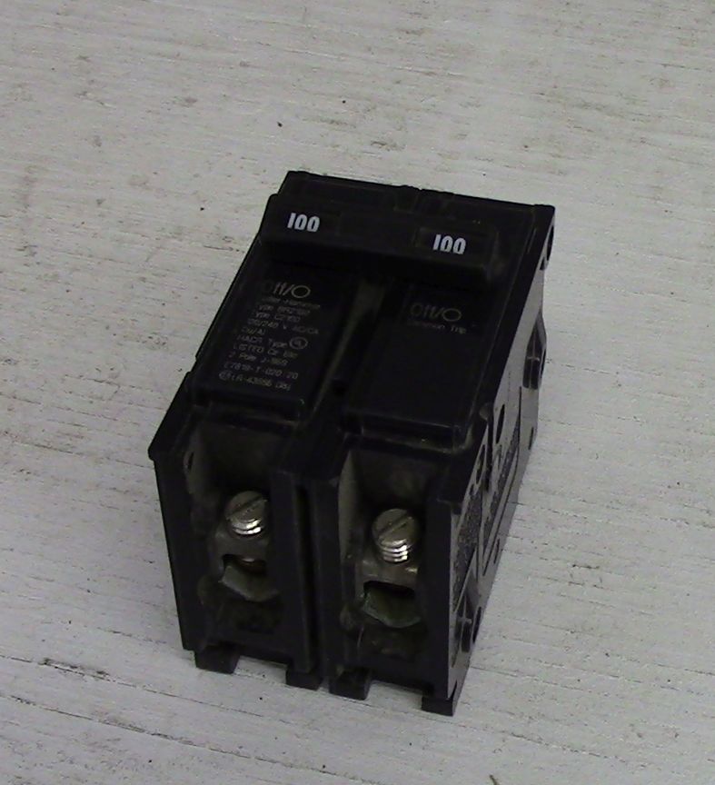 Interruptor Cutler Hammer de 2 polos 100 AMP