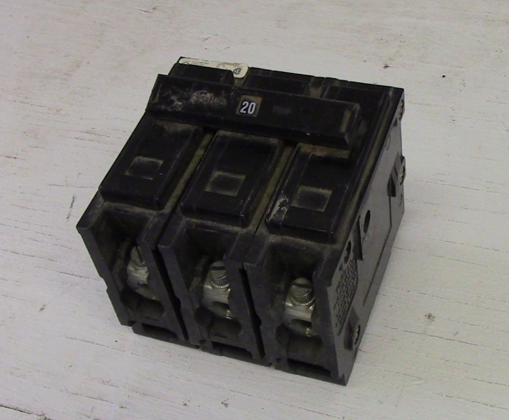 Cutler Hammer 3 Pole 20 Amp Bolt-on Breaker