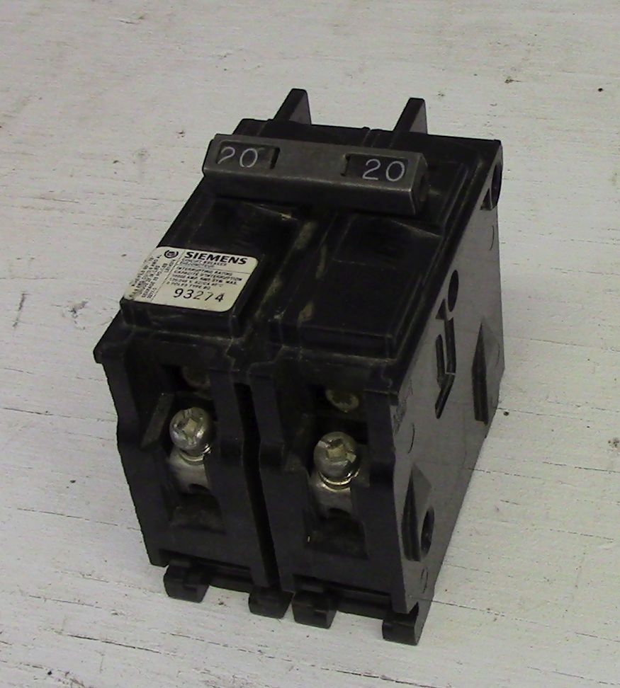 Siemens 2 Pole 20 Amp Type BQ Bolt-on Breaker