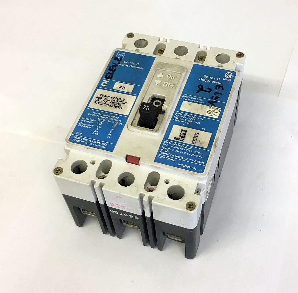 Cutler Hammer Disjoncteur 3 pôles 70 A FD