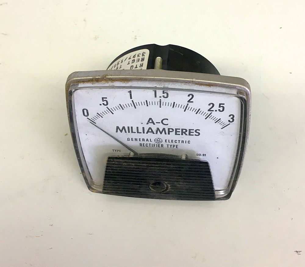 General Electric Milli-Amp Analog Ammeter