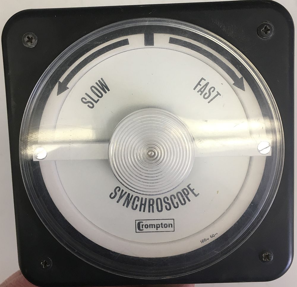 Crompton Synchroscope Analog Meter