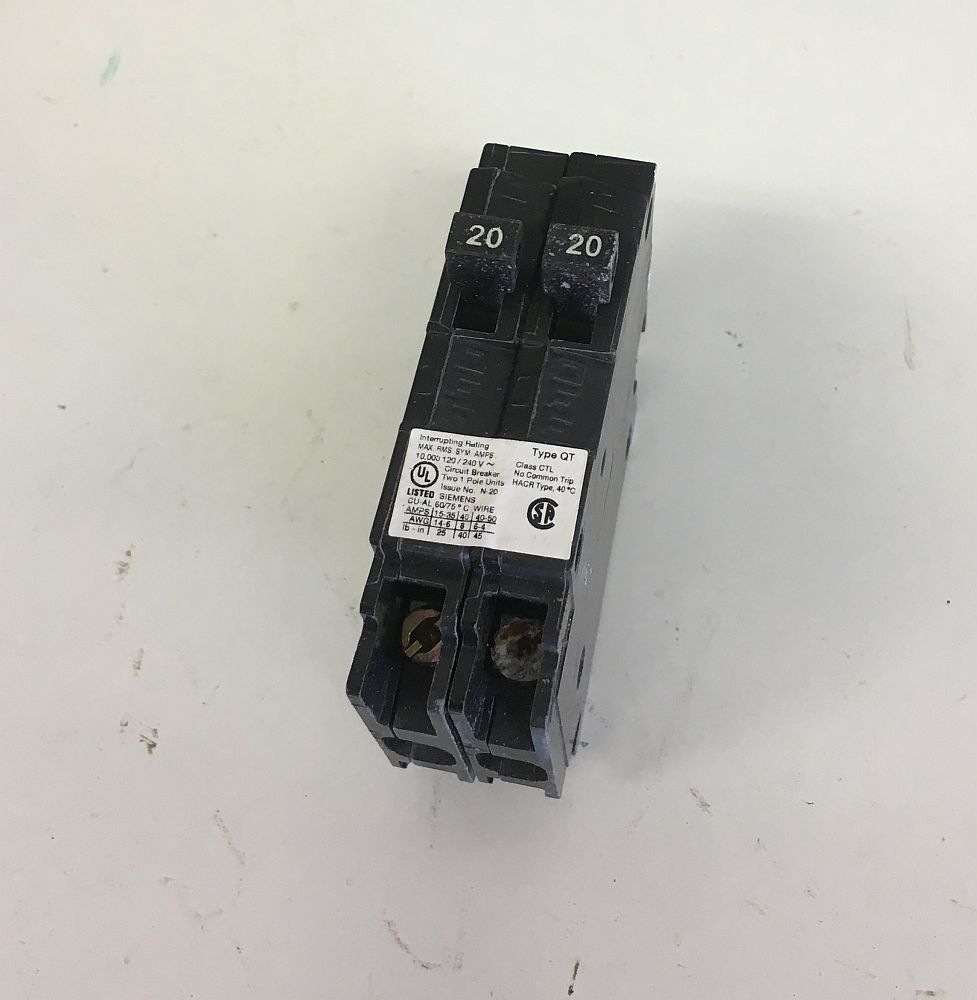 Siemens 1 Pole Tandem 20 Amp Push-in Breaker