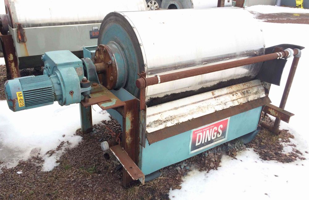 Dings 30 x 48 Wet Drum Magnetic Separator