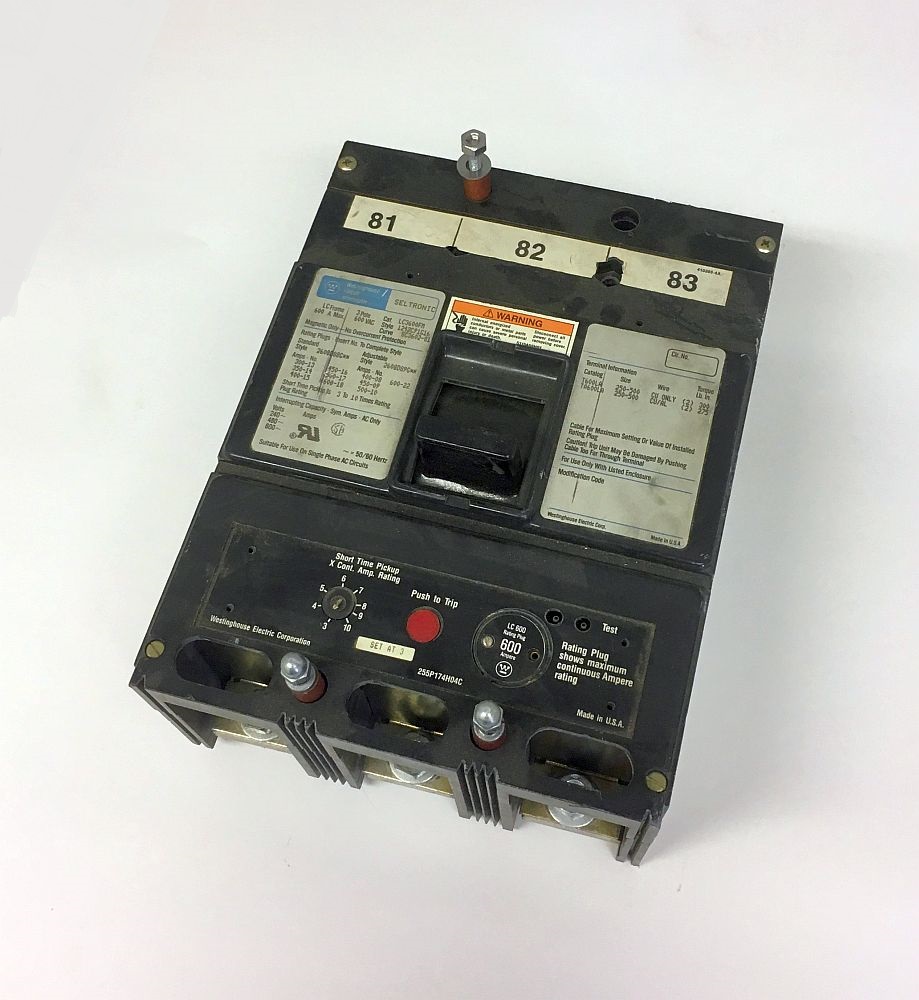 Westinghouse 3 Pole 600 Amp LC Frame Breaker