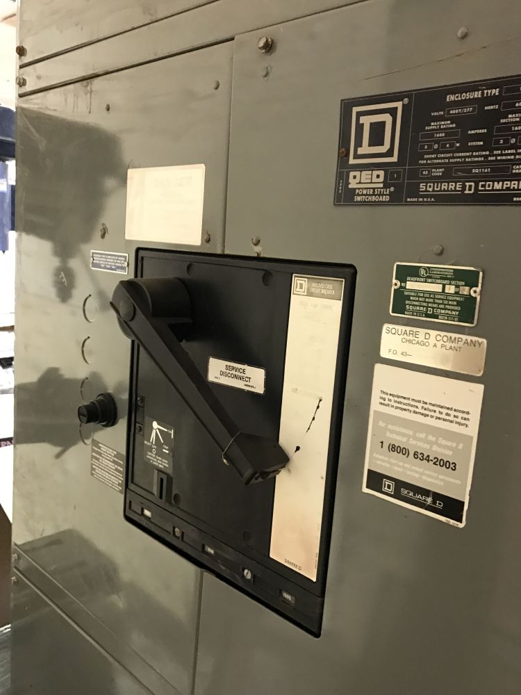 Square D 1600 Amp Breaker Panel
