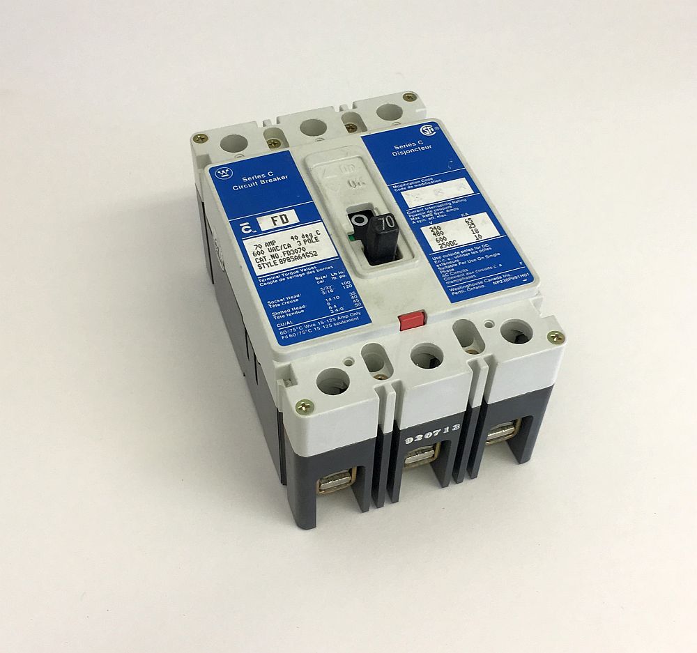 Westinghouse 3 Pole 70 Amp FD Breaker