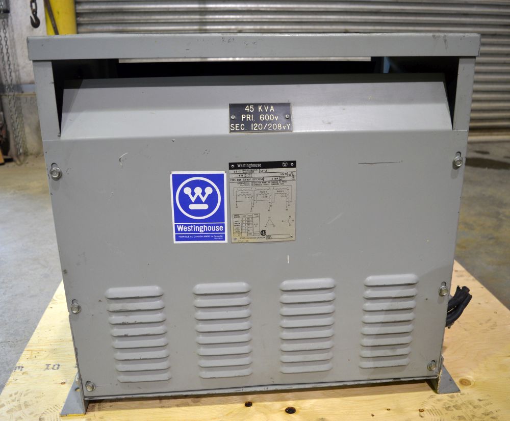 Westinghouse 45 kVA 600 - 120/208 Transformer