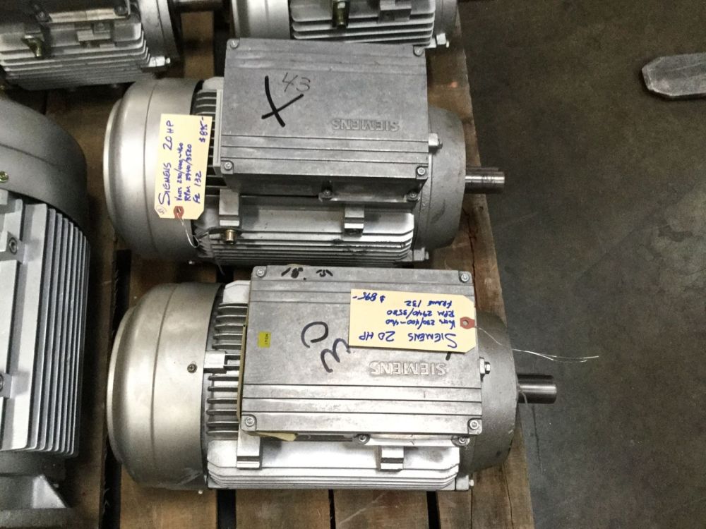 New Siemens 20 HP Techtop Motor