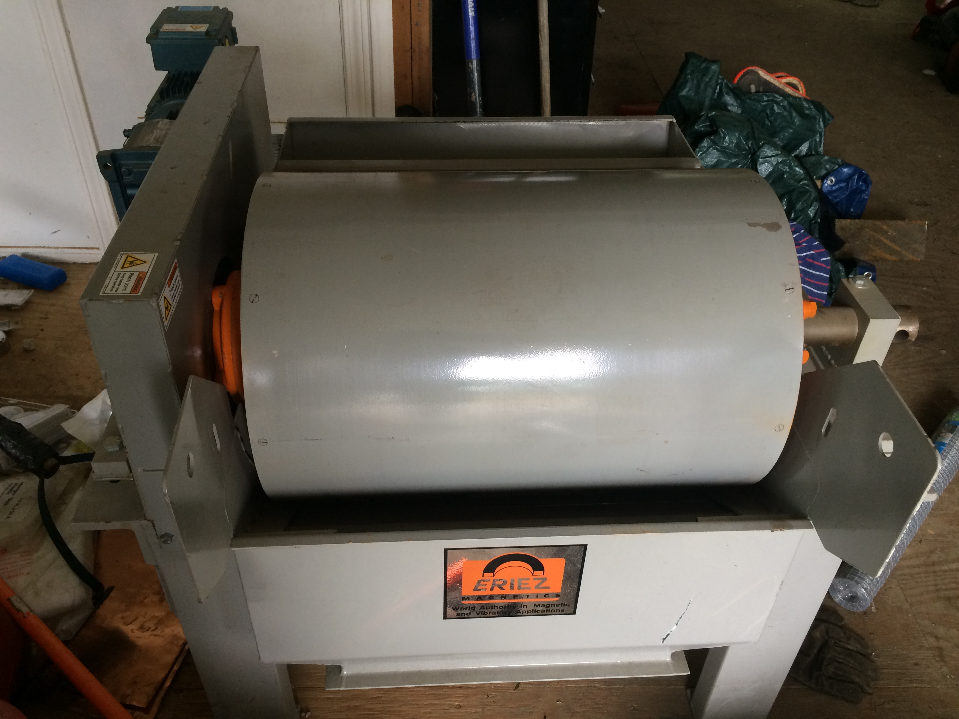 Eriez 15 x 18 Rare Earth Wet Drum Magnetic Separator