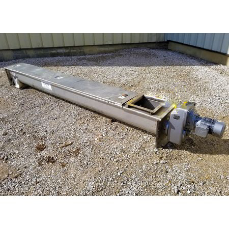9" Dia. x 10' Long Screw Auger Conveyor