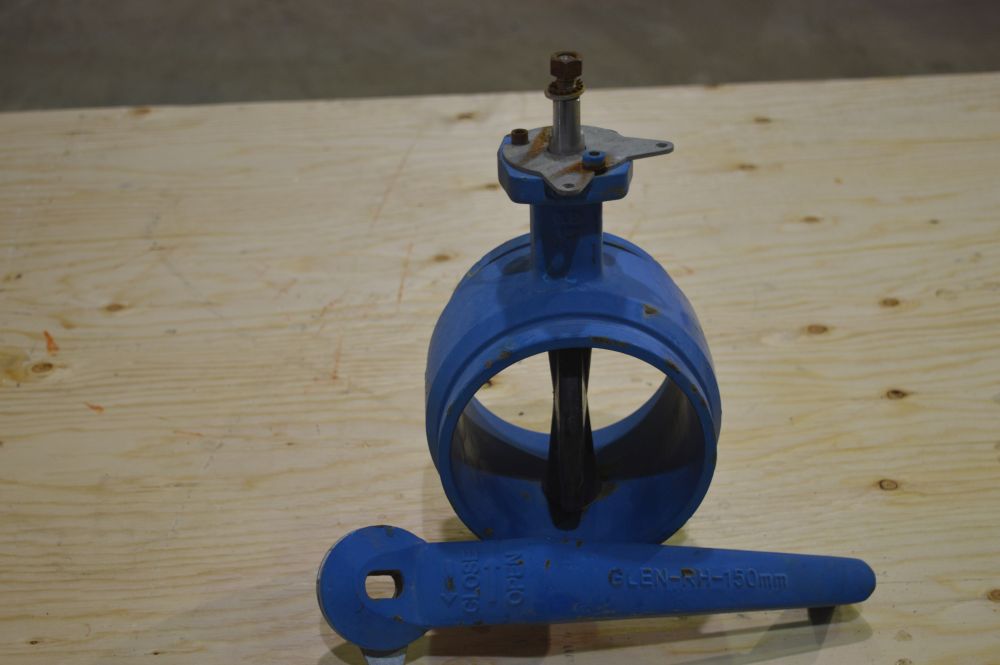 6in Glen-RH Butterfly Valve