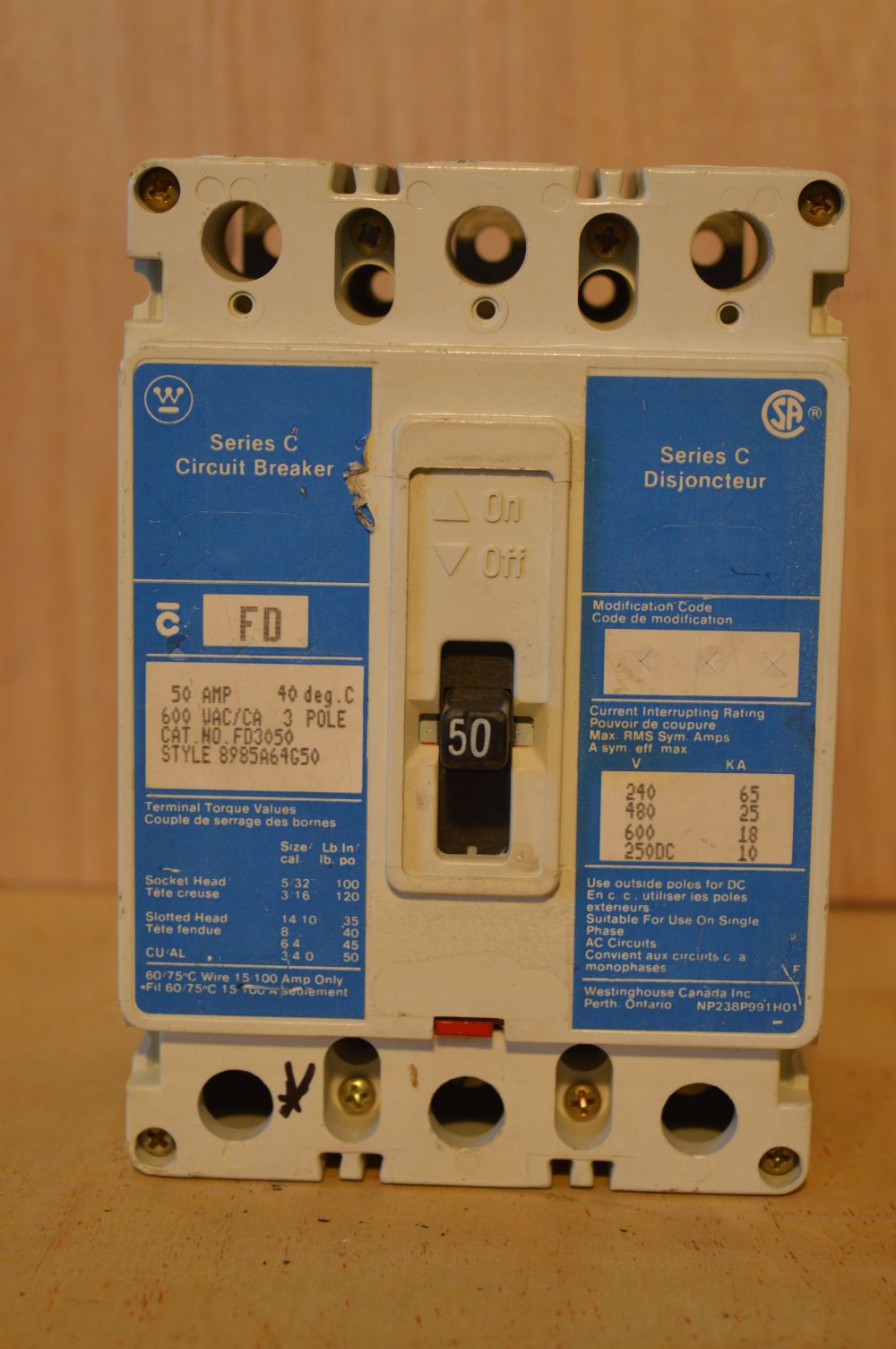 Westing House 50 Amp Breaker