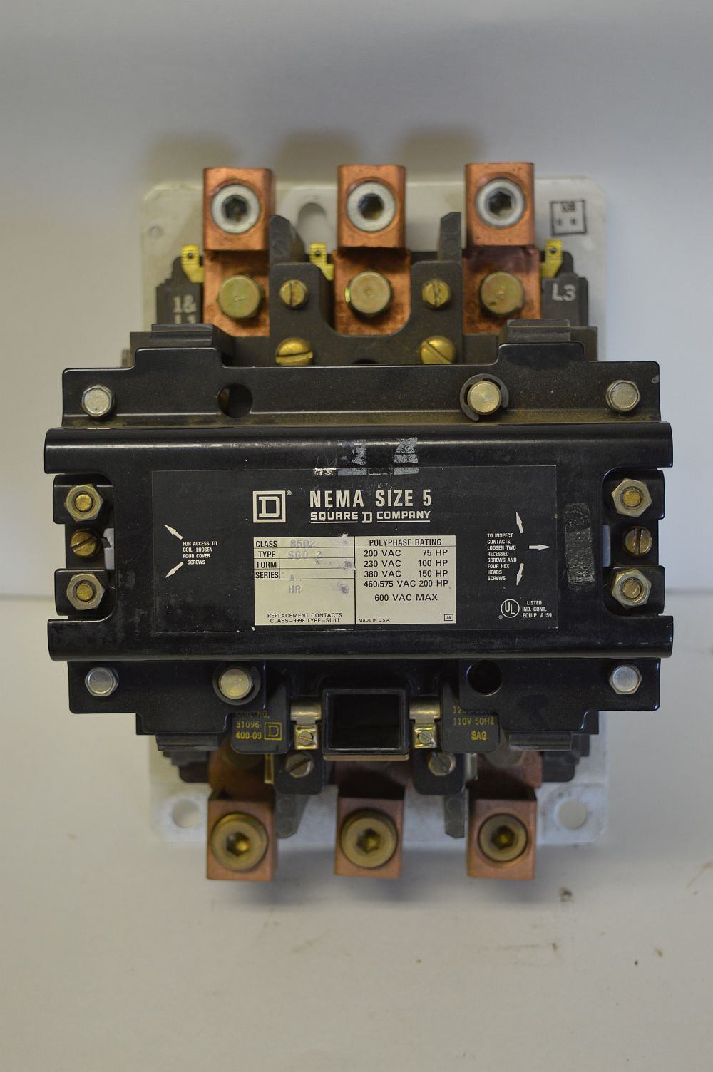 Démarreur de moteur carré D taille 5