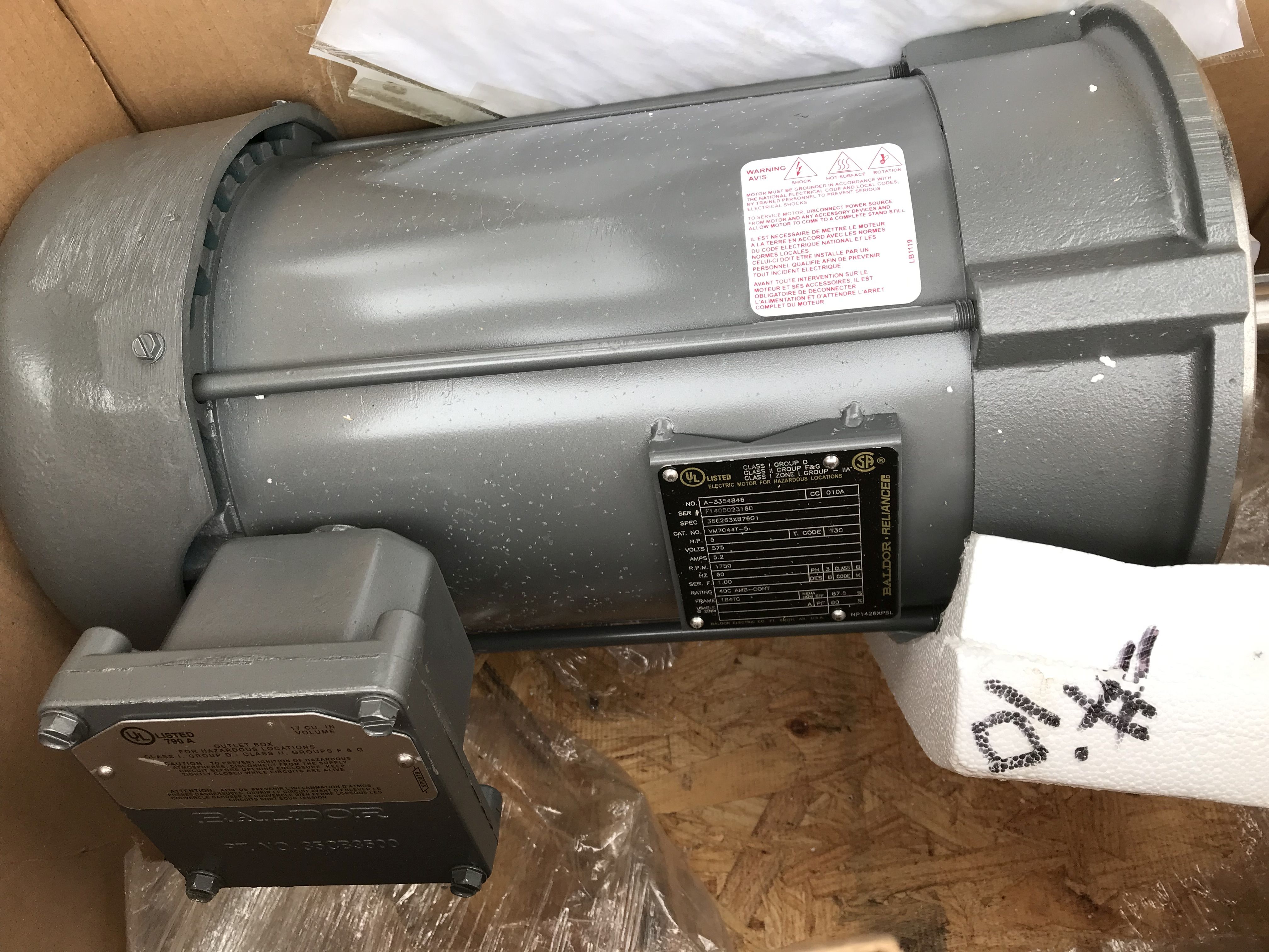 Baldor 5 HP Electric Motor