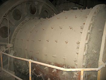9.5 ft. dia. x 10. ft. long Allis Chalmers Preliminator Ball Mill.