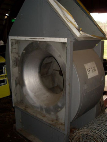 Mark Hot 36 Inch Dia. Centrifugal Blower. 19 in. inlet, 22 in. x 34 in. discharge.