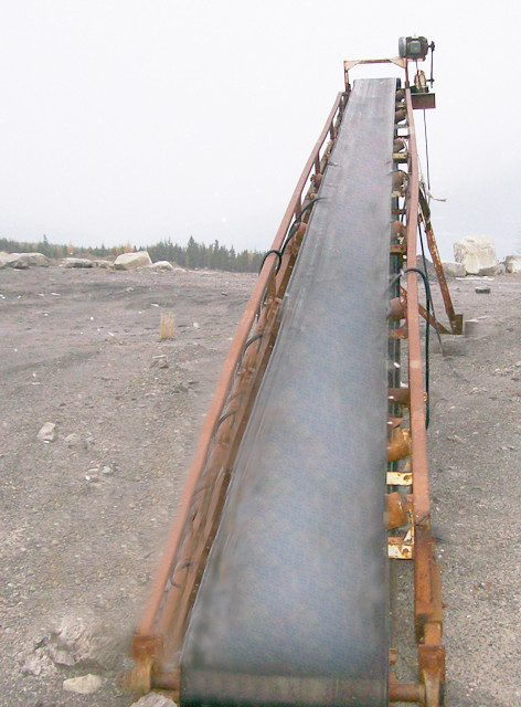 Used Channel Conveyor. 24 in. x 40 ft. Long. Comes with Support Legs.