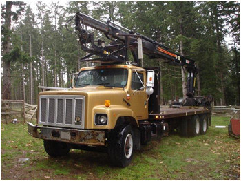 IRL International 2000 Series 2674. 21 ft. Deck, Cummins M11 330 HP Engine. Hiab 2640 Crane, Wired Remote. Max Reach 40 ft. 13,000 lb. Capacity. 40,000 lb. Rears. 18,000 lb. Fronts.