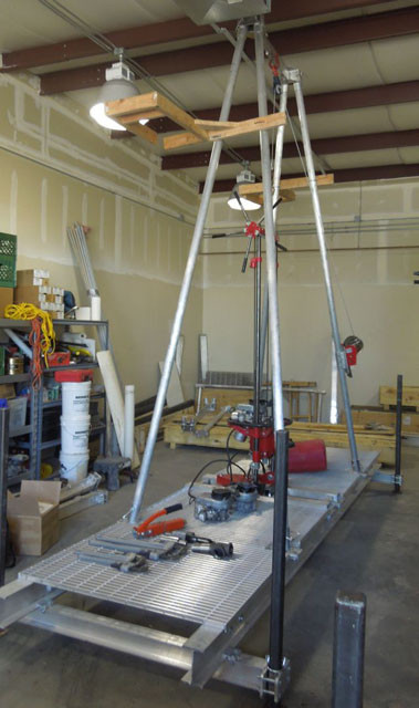Complete Brand New JKS Winkie Diamond Drilling Package with All Necessary Equipment Included for an Exploration Project, Pump, AW and EW Rods, Bits, Tri-Pod, Platform, Water Tanks, Hose, Spares, and More.