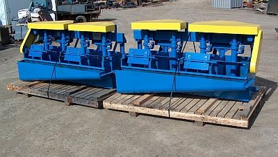 Used Floatation Cells. Bank of 6 #8s. Comes with paddle shaft and drive motors. Unit refurbished, 2 extra cells added and converted to 2 banks of 4.