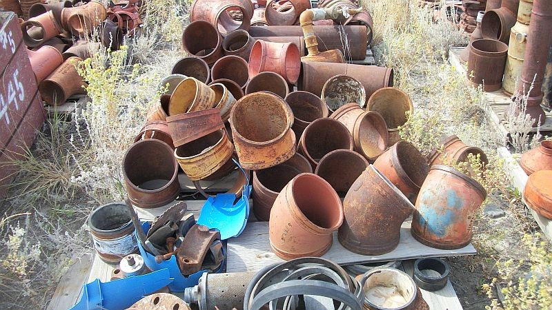 Used Pipe Fittings. 8 in. to 12 in. Grooved Fittings, Clamps, Elbows, Ts, Ys & Reducers.