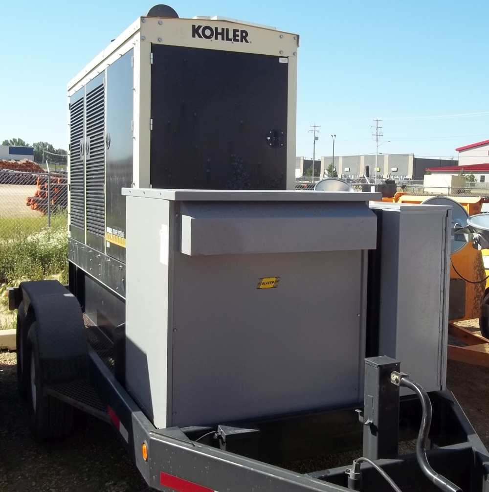Groupe électrogène monté sur remorque fermé Kohler de 150 kW