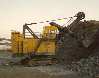 P&H model 1600 shovel. Manufactured 1985. S/N  SNJ24470. Disassembled for inspection and shipping.