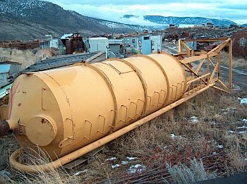 Used High Cement Silo. 60 in. dia. x 14 ft. Mounted on Stand.