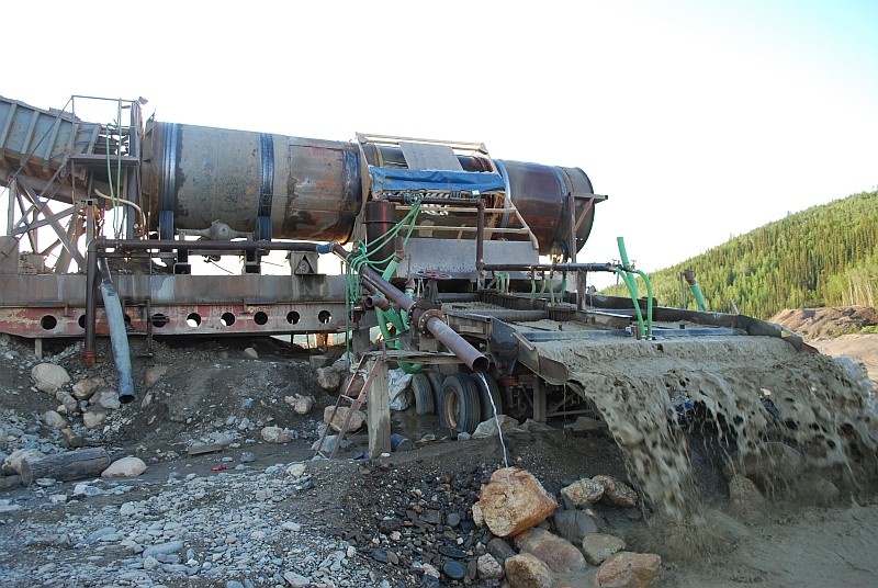 7 ft. dia. x 35 ft. Long Trommel  with Sluice Box for Sale