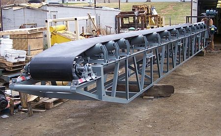 Used Truss Conveyor. 24 in. x 45 ft. Long. Steel tail; steel head pulley. Right angle reducer and motor. SUPPLIED RECONDITIONED.