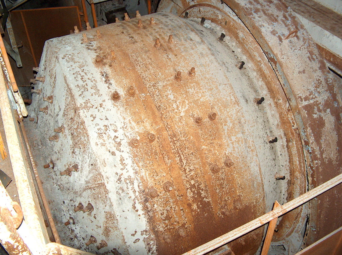 10ft dia. X 4 ft. long Hardinge Conical Ball Mill.