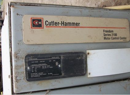 Cutler Hammer MCC Section. 480 Volt. 600 Amp Vertical and Horizontal Boss
