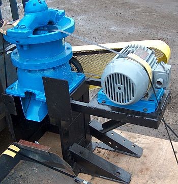 Used Assay & Lab Equipment. Traylor 2 1/2 in. Bulldog gyratory crusher. Complete with stand and motor.