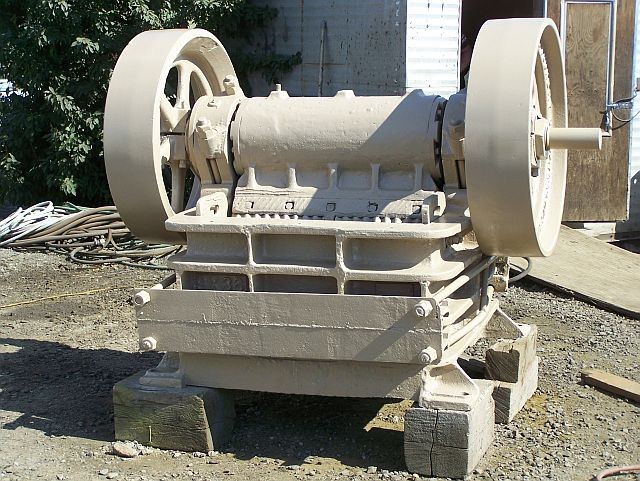 Used Roller Bearing Jaw Crusher. 9 in. x 36 in. 50 HP Electric Motor.